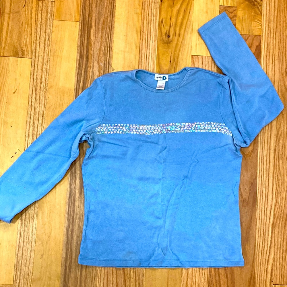 Paul Harris Light Blue Crew Neck Jersey Size L 100% Cotton.  Excellent Condition